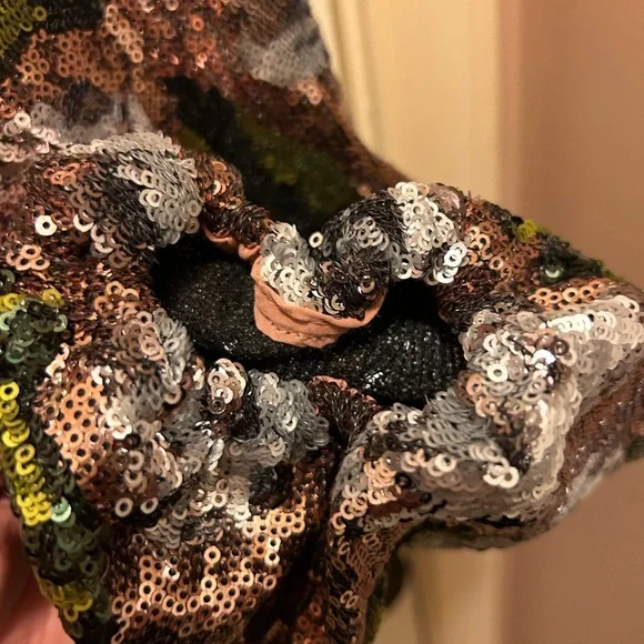 House of Harlow 1960 Lia Top Rose Gold Floral Shirt Sz Small - Picture 7 of 14